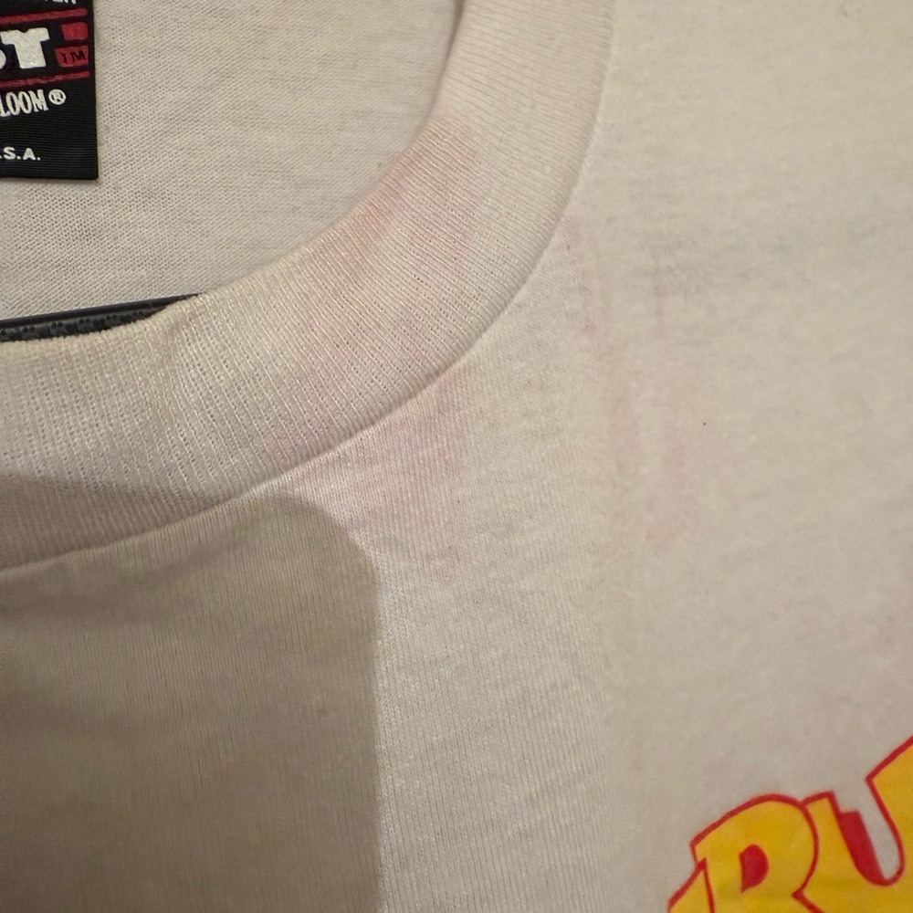 Fruit of the Loom Cheesaurus Rex Kids T-Shirt - White, Yellow, and Blue - Picture 4 of 5
